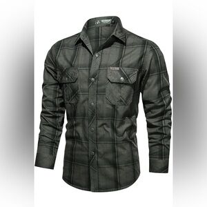 OUTDOOR Series Mens Long Sleeve Snap Button Shirt size L